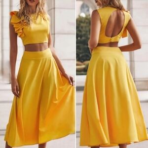 TS Couture 2-Piece Skirt and Crop Top